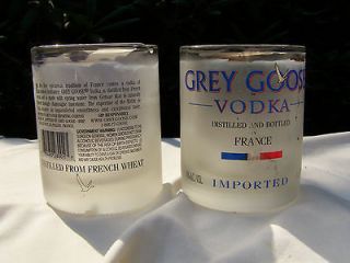 Rocks Glasses made from Grey Goose Vodka bottles
