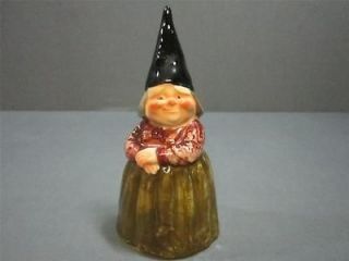 1979 Gorham Porcelain Unieboek Lady Gnome Bell Figurine Japan Gnome 