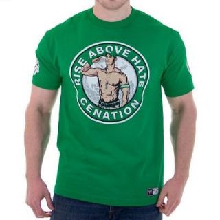 New 4 2012  John Cena Green Rise & Salute Cenation T shirt Wrestling 