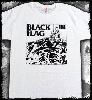 Black Flag   Six Pack t shirt   Official   FAST SHIP