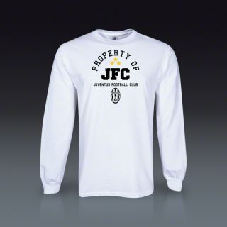 Juventus Prop Of JFC Long Sleeve T Shirt   White  SOCCER