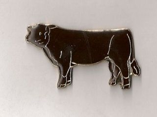 Vintage Angus Cattle old enamel pin