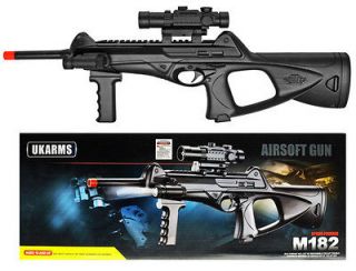 225 FEET PER SECOND 23.5 AIRSOFT SWAT RIFLE INCLUDES LASER SCOPE AND 