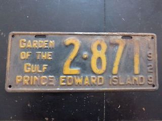 Rare 1929 Prince Edward Island license plate 2 871
