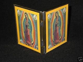 Our Lady Guadalupe Icon Pocket/Purse Mirror Mexican Folk Art Great 