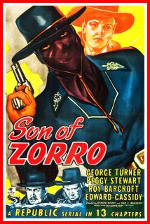 Son of Zorro METAL Movie Poster Retro Vintage Wall Sign Plaque Advert 