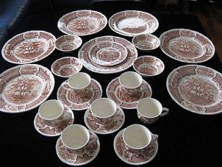 27PC. VINTAGE STAFFORDCHIRE ENGLAND FAIR WINDS IRONSTONE CHINA SET 