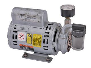 Reliance Gast 1/10HP 2850RPM 1 PH Rotary Vane Air Compressor Vacuum 