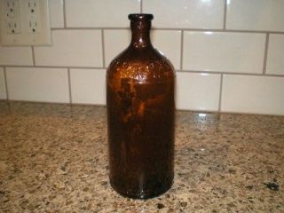 Vintage Clorox Dark Amber Brown Bottle, Taper Top   16oz   7 1/2 x 3
