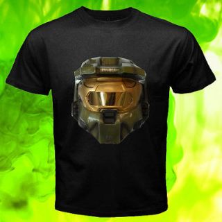 Halo Tshirt Xbox 360 Video Game New Master Chief HELMET Tee Black Mens 