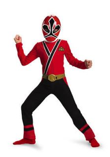   Child Sabans Power Rangers Samurai Red Power Ranger Costume Outfit