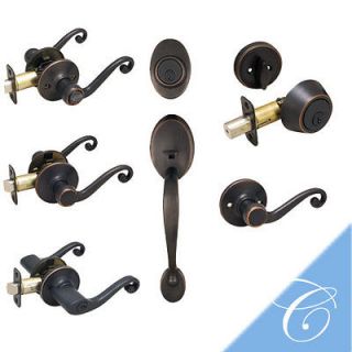 Hanover Oil Rubbed Bronze Door Lever Knob Hardware