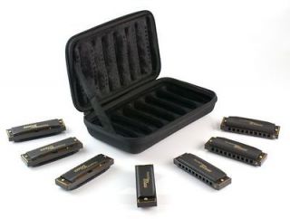 Hohner Piedmont Blues 7 Harmonica Pack with Case