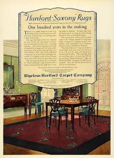 1925 Ad Bigelow Hartford Carpet Saxony Rugs Furniture Floor Covering 