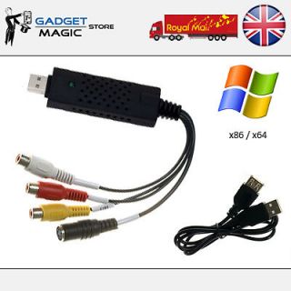 USB 2.0 interface to 3 RCA Female Phono S VIDEO Output Cable A/V 