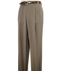 Executive Wool Patterned Pleated Front Trouser   Sizes 44 48