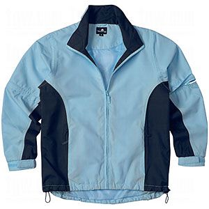 WEATHER CO MICRO ZIP OFF RAIN JKT LT BLUE/NAVY XL