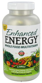 Buy Kal   Enhanced Energy Whole Food Multivitamin Iron Free   180 