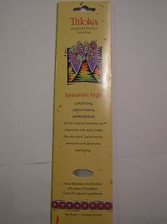 Triloka Original Herbal Hawaiian High Incense Sticks   Vetiver and 