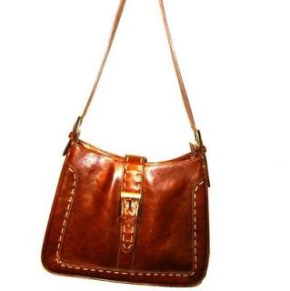 Beautiful Designer Inspired Handbag Purse Hobo Tote Bag Burnt Amber 