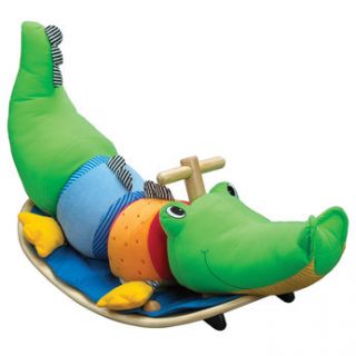 Children will love to sit and rock on this cute rocking Crocodile toy 