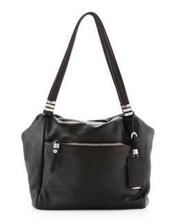 Holly Double Zip Tote Bag, Black   
