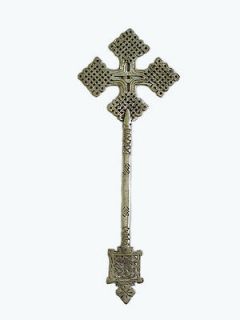 Ethiopian Blessing Cross, Hand held Cross, Silver Alloy, African Arts 