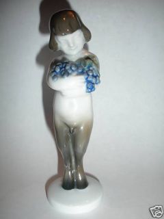 Rosenthal Porcelain Child Faun Grapes Figurine