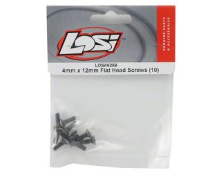 Losi 4x12mm Flat Head Screw (10) [LOSA6259]  Hardware & Fasteners   A 
