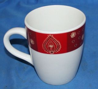 Royal Norfolk Greenbrier Int. Coffee Mug Red Rim
