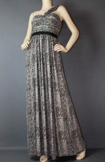   JAMILLE PRINTED ONE SHOULDER PLEATED SILK MAXI GOWN DRESS 12 $348