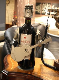 guitar wine rack / antique metal wine rack / wine holder / wine 