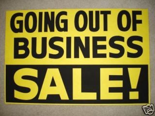 GOING OUT OF BUSINESS Window Signs 2x3 Paper