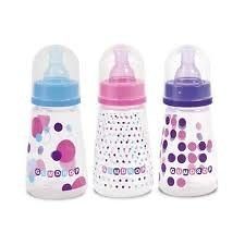 The First Years Gumdrop Slim 4oz Baby Bottles  3 Pack  Pink/Purple