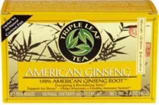 Triple Leaf American Ginseng Tea 20 Tea Bags