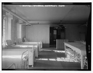 Hospital,Workhouse,Blackwells Island,beds,table,stools,New York City 