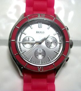 Hugo Boss Pink Ladies Sports Watch. HB5009. Very Nice Fast/Free 