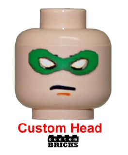 Custom Hal Jordan GREEN LANTERN HEAD Minifigure * DC Comics Silver Age 