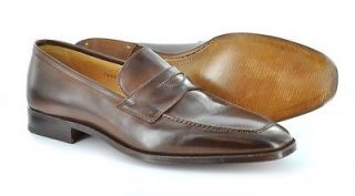 New Gravati Mens Shoes Dress Penny Loafer 18384 Brown   MADE IN ITALY 