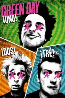 GREEN DAY POSTER   Trio Group Pose Uno Dos Tre OFFICIAL LARGE 