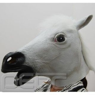 Halloween Creepy Novelty Accoutrement horse head latex rubber mask 