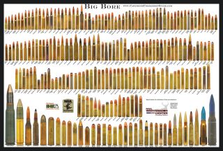 BIG Bore   Bullet Poster (Cartridge Comparison Guide)