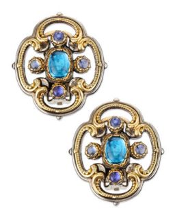 Topaz Iolite Earrings   