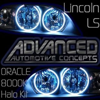Lincoln LS 2003 2006 WHITE Headlights Halos Angel Demon Eyes Kit (Fits 