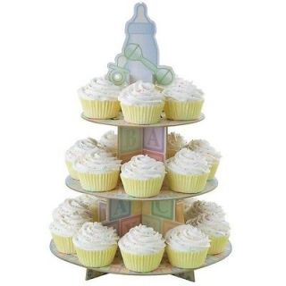 Wilton lovely 3 tier Baby Feet Cup Cake stand for Baby Shower 