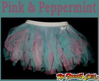 Peacock Peppermint & Pink Cyber Tutu Fancy Dress WB Fun