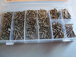   Steel Screws, 320 Count, 8 sizes with handy PVC storage container