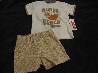 New With Tags Big Fish Fisher Price 2pc Baby Boy Outfit Size 12 Months