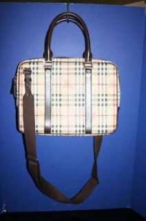 Authentic Burberry Small Haymarket Webbing Business Bag