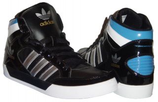 New Adidas Originals Hard Court HI Black/Silver Trainers UK 7.5 12.5